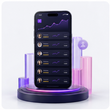 Copy trading statistics interface
